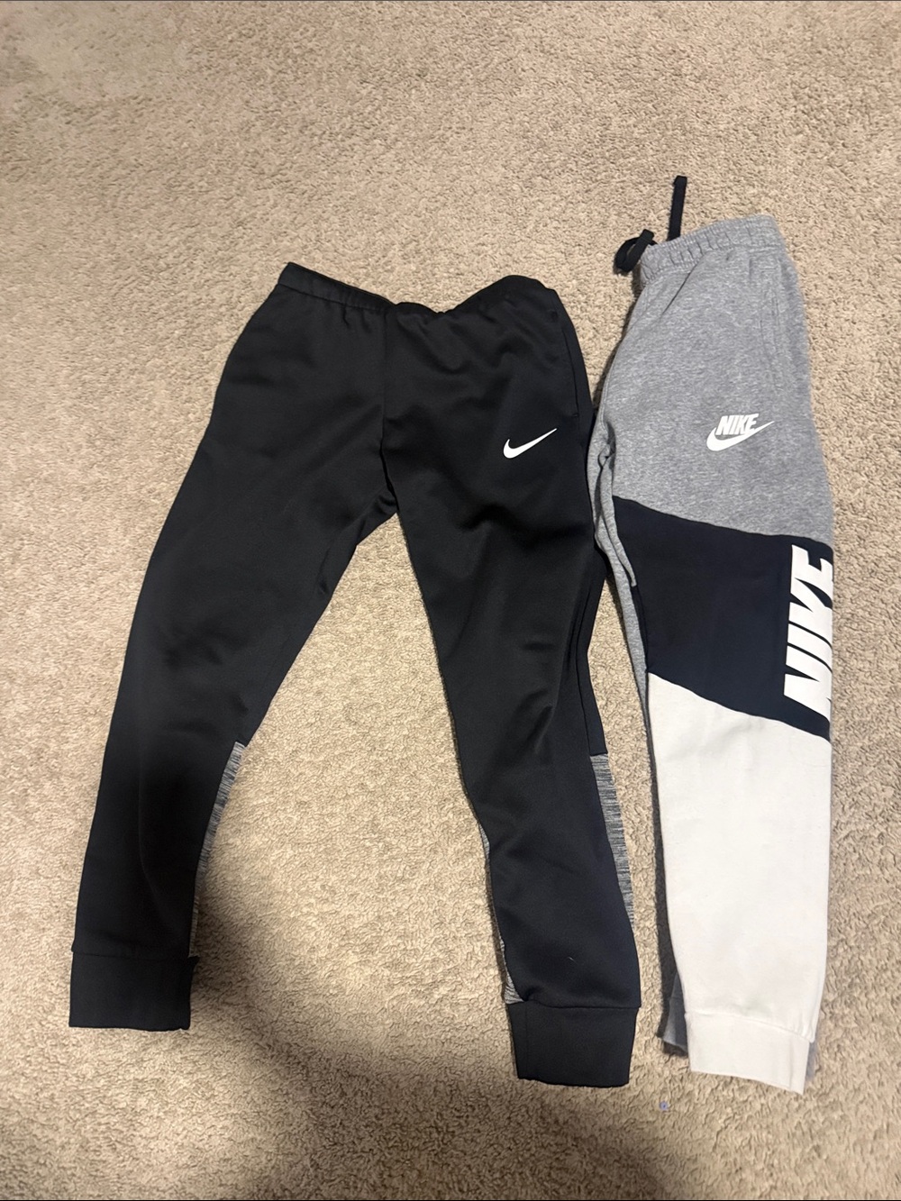 Nike Kids Colorblock Joggers in Black, Grey and White